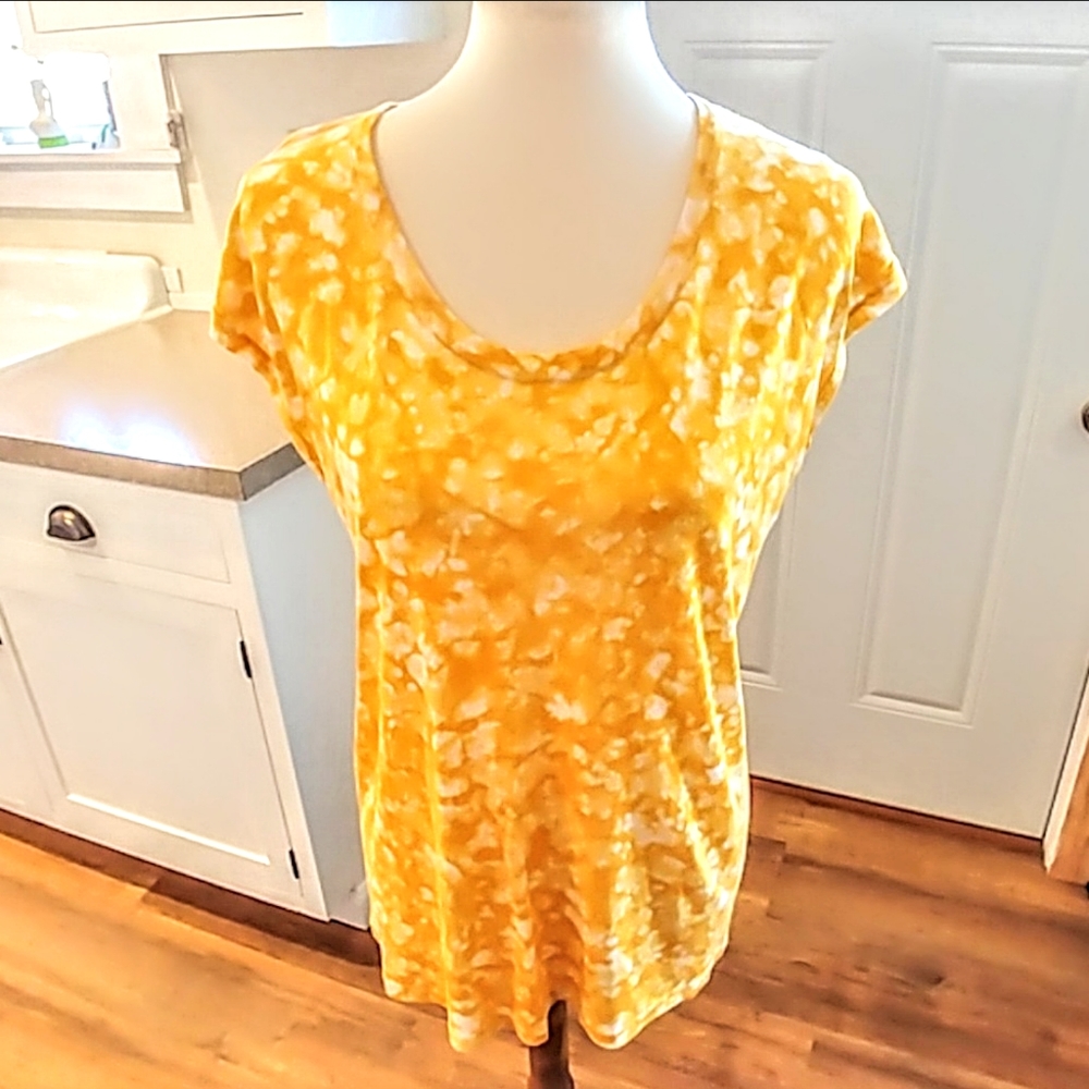 MICHAEL Michael Kors Yellow Cap Sleeve Blouse